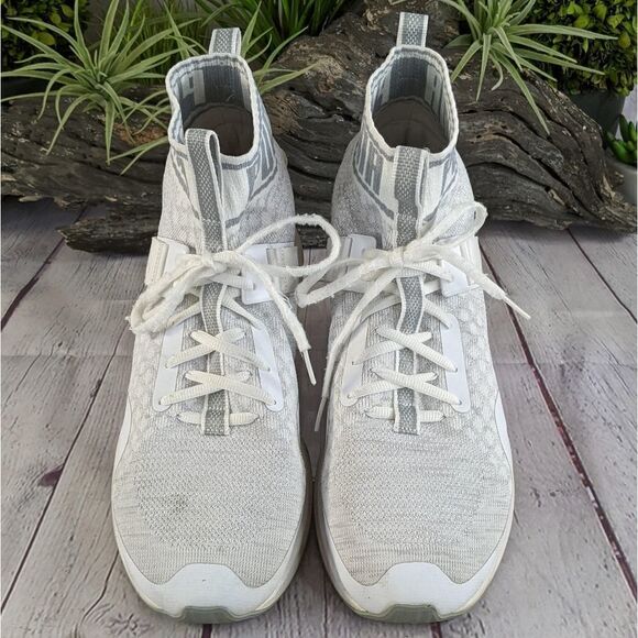 PUMA IGNITE evoKNIT \'Triple White\' Sneakers main image 5